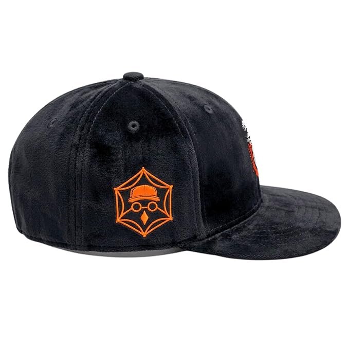 Unisex Snapback Hip Hop Cap | Premium Velvet Suede | Black image 4