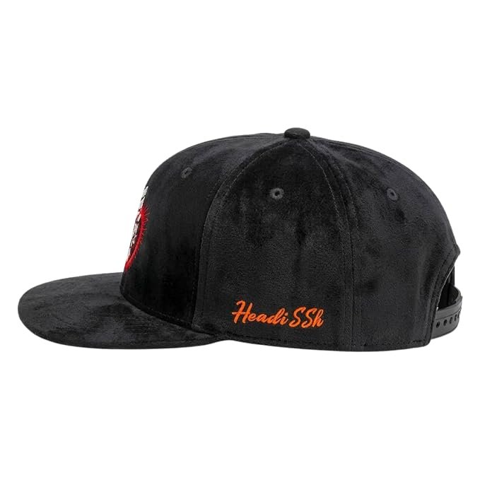 Unisex Snapback Hip Hop Cap | Premium Velvet Suede | Black image 6